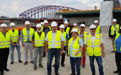 SPD-Fraktion besichtigt Oberbürgermeister-Karl-Lehr-Brücken-Baustelle