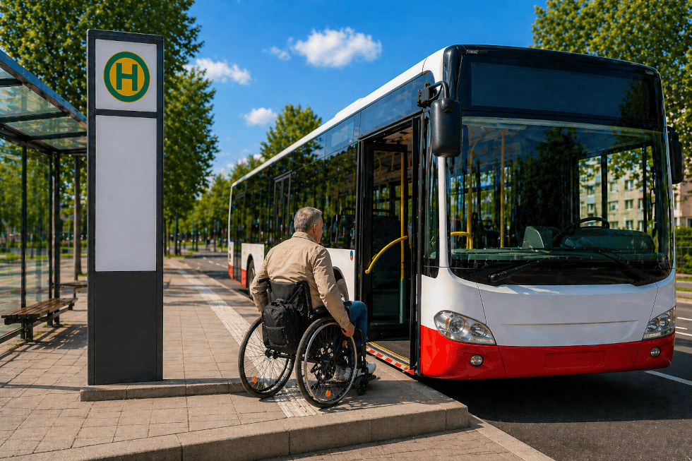 Barrierefreie Bushaltestelle Duisburg